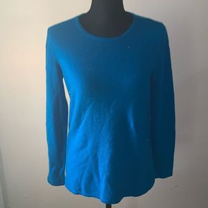 Belford Blue Cashmere Crew Sweater Size M